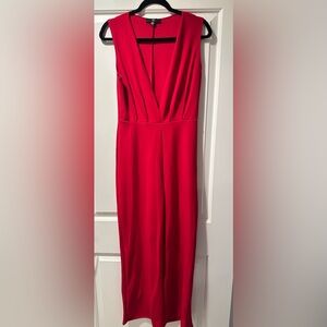 MISSGUIDED RED JUMPSUIT SIZE 8